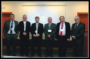 Udeleženci okrogle mize na 3. regionalni nepremičninski konferenci v Ljubljanji, Dubravko Ranilović, Vladimir Filipović, Jože Podgoršek, Aleksandar Opsenica, Alexandar Samonig, Franci Gerbec